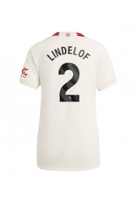 Manchester United Victor Lindelof #2 Jalkapallovaatteet Naisten Kolmaspaita 2023-24 Lyhythihainen